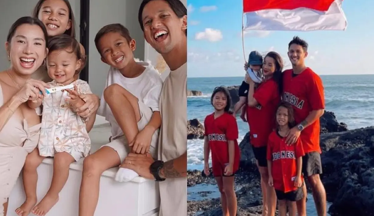 Kebahagiaan tengah menyelimuti keluarga pesepakbola Irfan Bachdim lantaran sang istri, Jennifer Bachdim tengah hamil anak keempat. (Instagram/jenniferbachdim).