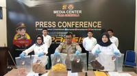 Subdit IV Renakta Direktorat Reserse Kriminal Umum Polda Gorontalo saat melakukan konfrensi pers (Arfandi Ibrahim/Liputan6.com)