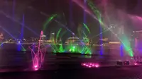Pertunjukan Spectra di Marina Bay Sands, Singapura. (Liputan6.com/Delvira Hutabarat)