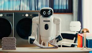 LG CLOiD, robot rumah yang dirancang sebagai “agen khusus rumah”. (c) LG Electronics