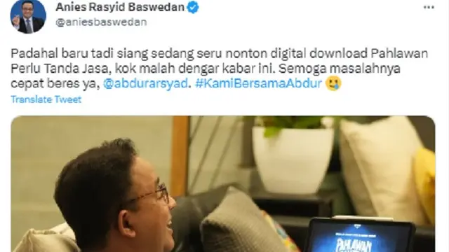 Anies Baswedan - Abdur (Foto: Twitter/aniesbaswedan)