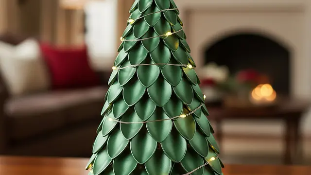 Model Pohon Natal dari Barang Bekas