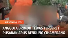 Seorang anggota Brimob Polda Jawa Barat, tewas setelah terseret arus dan tenggelam di Bendung Cihamerang, Sumedang, Jawa Barat. Korban yang merupakan seorang penyelam, terseret arus gorong-gorong Bendung Cihamerang sedalam 20 meter.