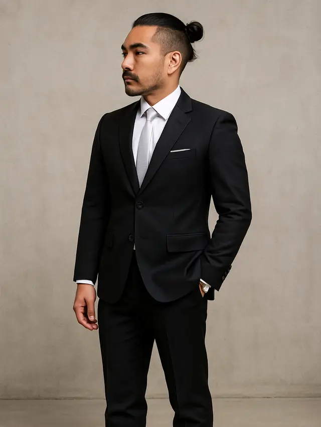 Gaya Pakaian yang Cocok untuk Model Rambut Man Bun Undercut (Foto: ChatGPT)