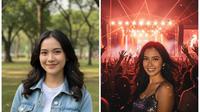Prompt AI Edit Foto Nonton Konser Band Rock. Foto: Gemini