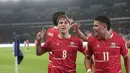 Ragnar Oratmangoen merayakan gol pembuka Timnas Indonesia ke gawang Singapura dalam laga FIFA ASEAN Cup 2026 di Stadion Utama Gelora Bung Karno (SUGBK), Jakarta, Jumat (25/9/2026). (KLY/Budy Santoso)