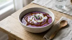 Resep Bubur Sumsum Ubi Ungu dengan Gula Merah, Lembut dan Manis Legit