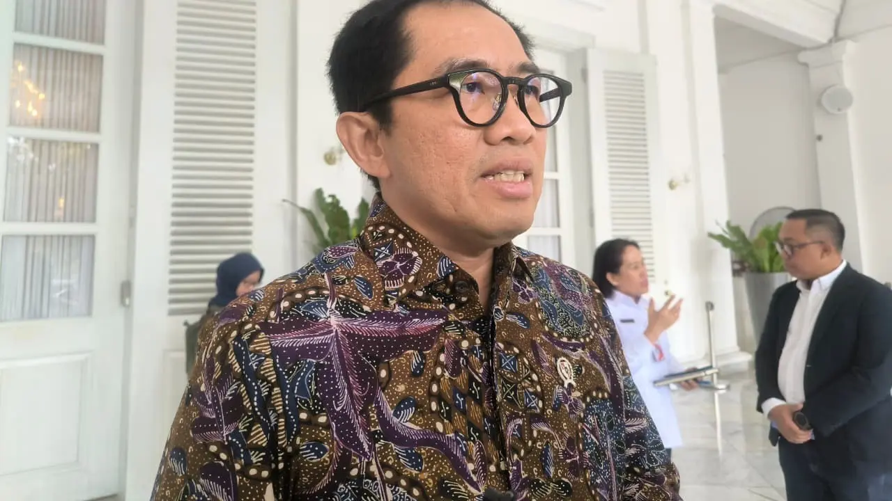 Wakil Menteri Perindustrian (Wamenperin) Faisol Riza di Balai Kota DKI Jakarta, Rabu (15/10/2025). (Liputan6.com/Winda)