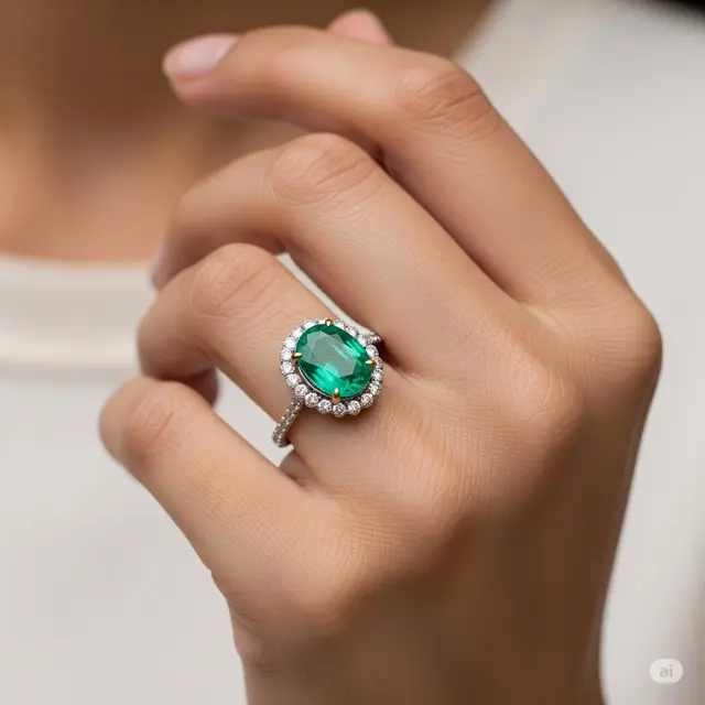 Cincin Batu Oval Besar