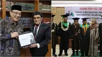 Momen Rhoma Irama jadi penguji ahli sidang disertasi mahasiswa S3. (sumber: Instagram/rhoma_official)