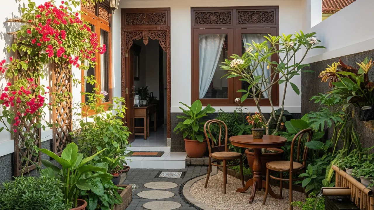 Inspirasi Halaman Rumah Tempo Dulu (Gemini AI)