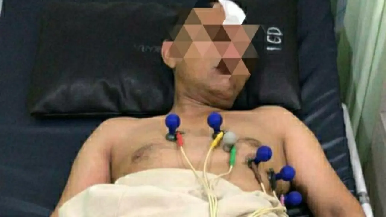 Kompol IZ saat masih perawatan luka tembak karena diduga menjadi kurir sabu.