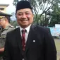 Rektor Uniga Abdusy Syakur Amin di sela-sela kegiatan apel bersama Forkopimda Garut (Liputan6.com/Jayadi Supriadin)