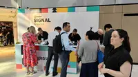 Twilio menggelar Signal 2023 di Singapura, dalam event ini Twilio memperkenalkan CustomerAI (Liputan6.com/ Yuslianson)