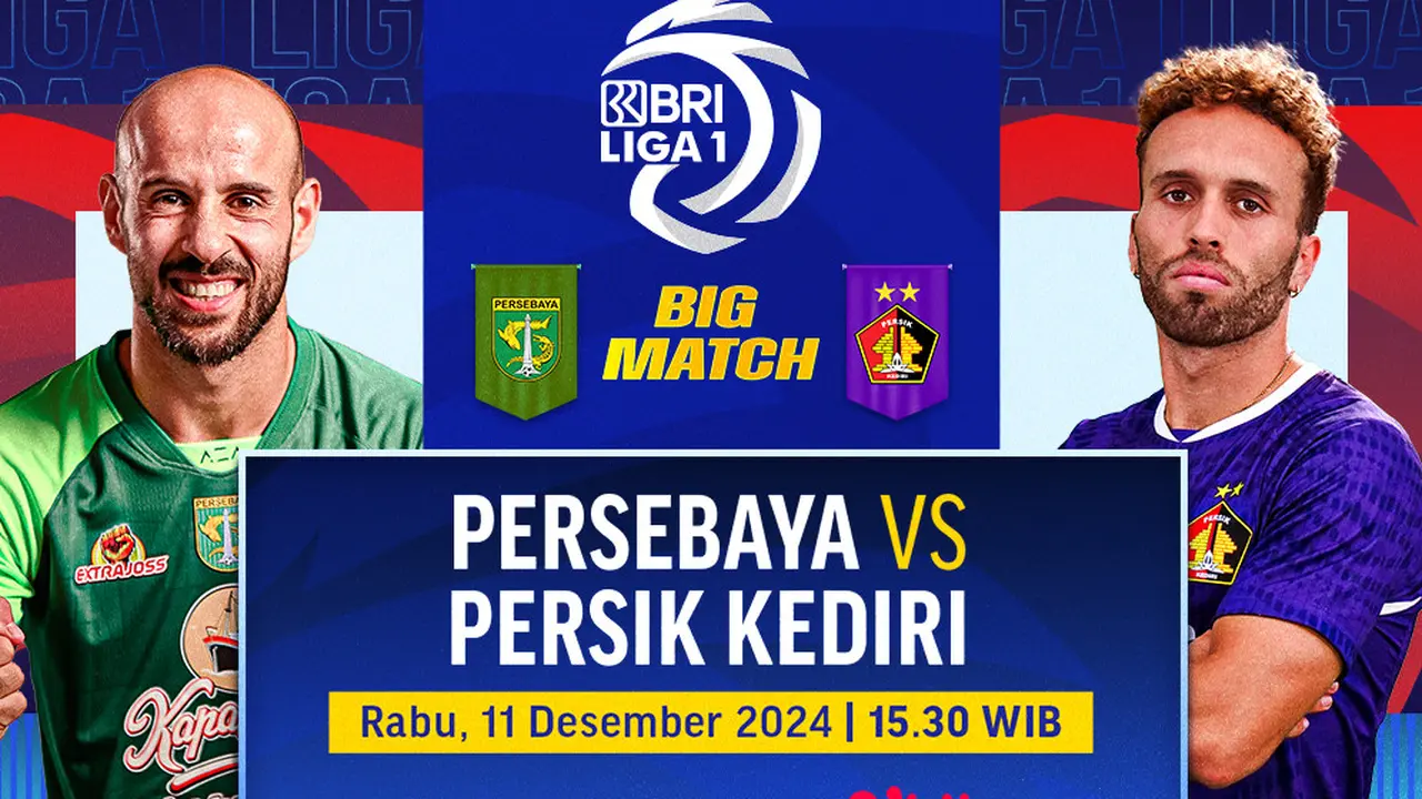 Big Match BRI Liga 1: Persebaya vs Persik di Vidio