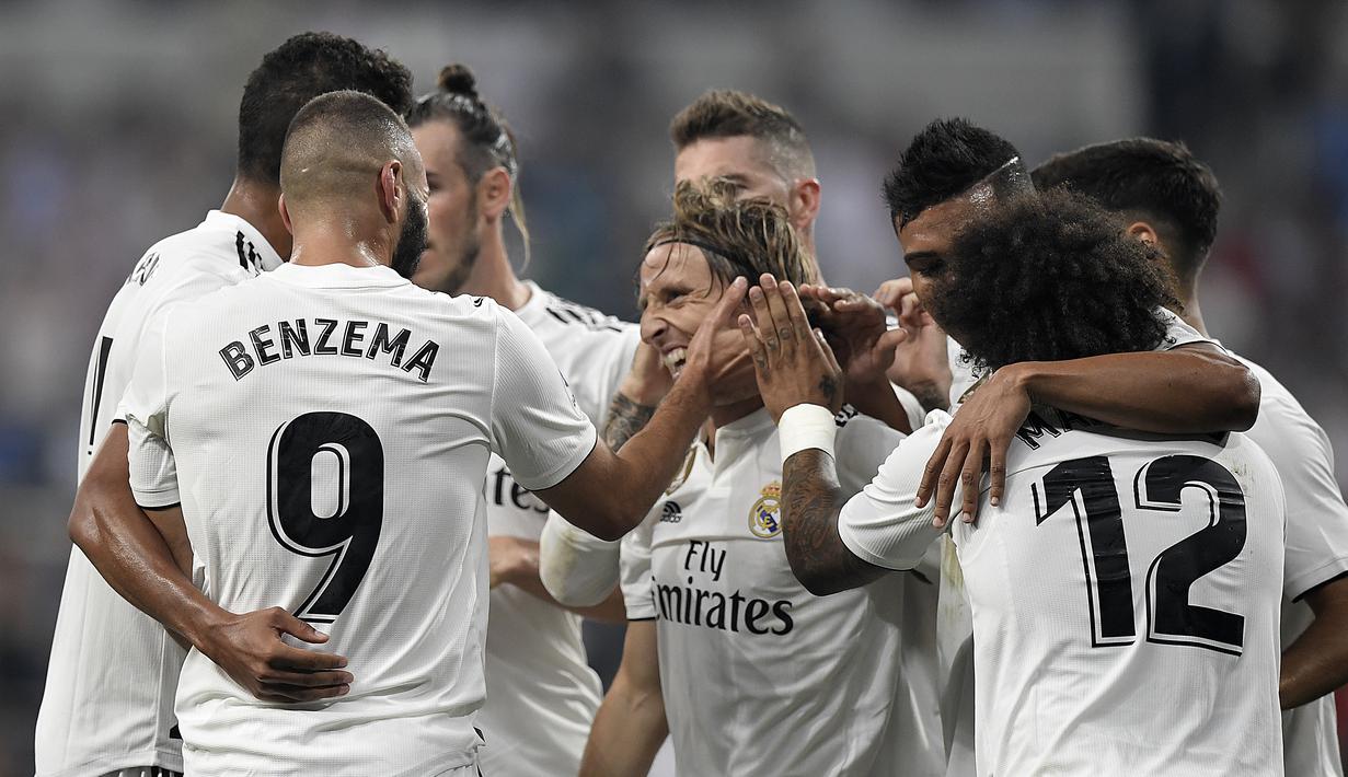2. Real Madrid - Madrid sudah menyodorkan kontrak kepada Santiago Solari. Namun bukan berarti Madrid berhenti mencari kerakter yang pas. (AFP/Gabriel Bouys)