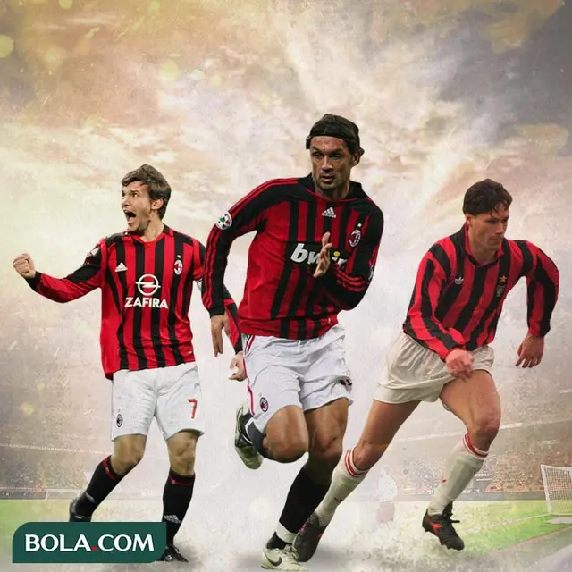 AC Milan - Andriy Shevchenko, Paolo Maldini, Marco van Basten