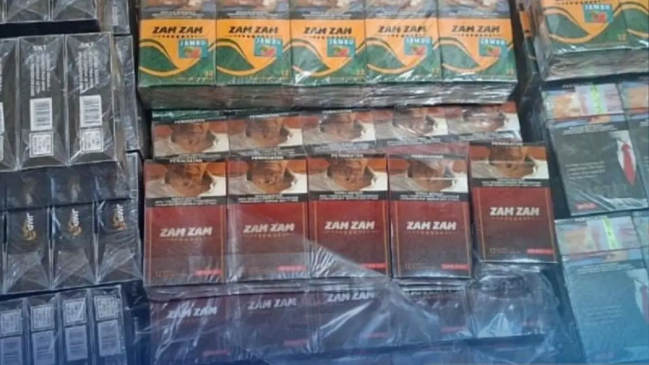 Bea Cukai Ambon menindak 29.780 batang rokok ilegal dalam Operasi Amankan Sumber Asal Penerimaan (ASAP) Tahun 2026 yang berlangsung pada 8-30 Juni 2026 (Istimewa)