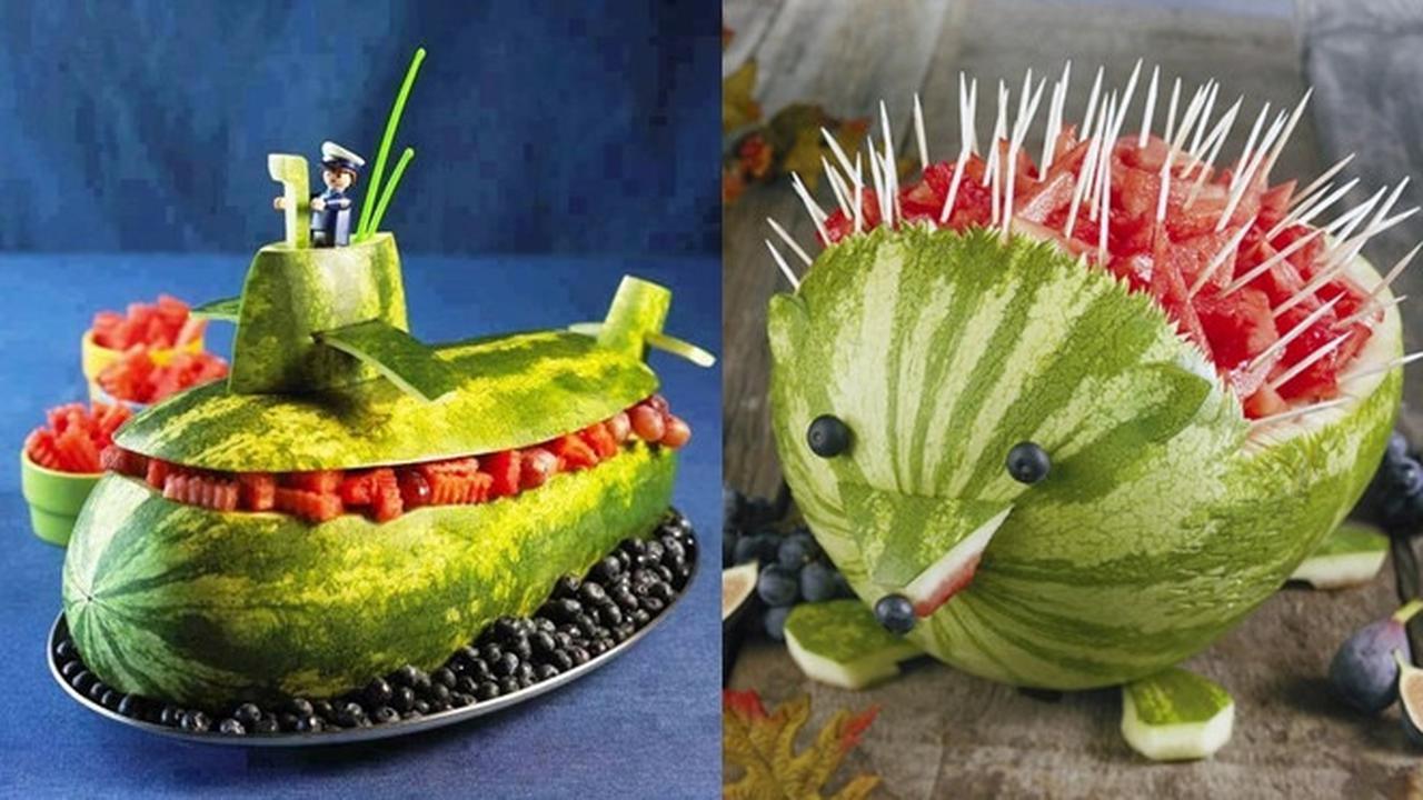 6 Karya Seni dari Semangka Ini Tampak Estetik, Detail Banget