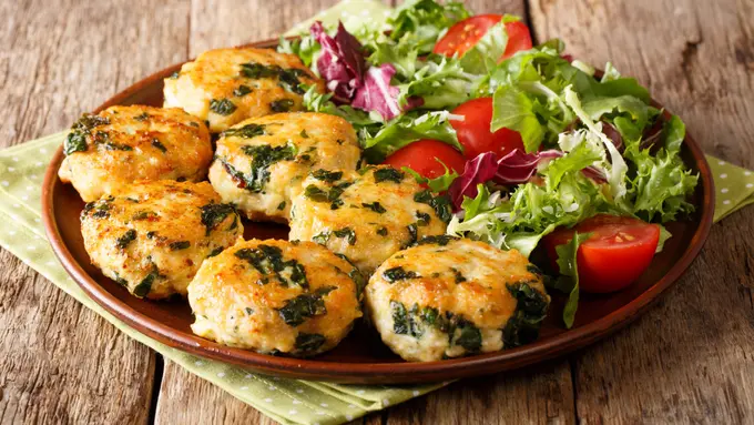 perkedel sayur tahu ayam sawi