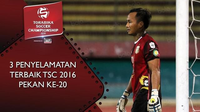 Video highlights 3 penyelamatan terbaik di Torabika Soccer Championship 2016 pekan ke-20.