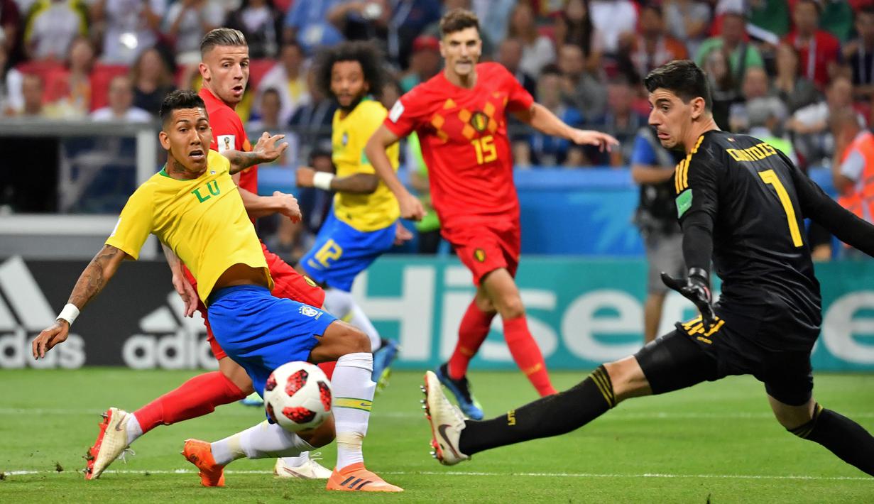 3. Thibaut Courtois (Belgia) - 18 kali penyelamatan. (AFP/Emmanuel Dunand)