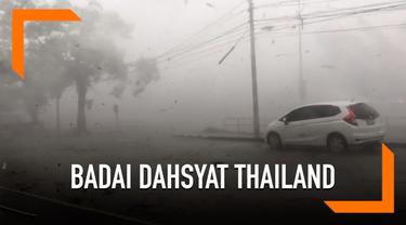 Badai tropis melanda bagian utara Thailand dan sebabkan dua orang tewas.