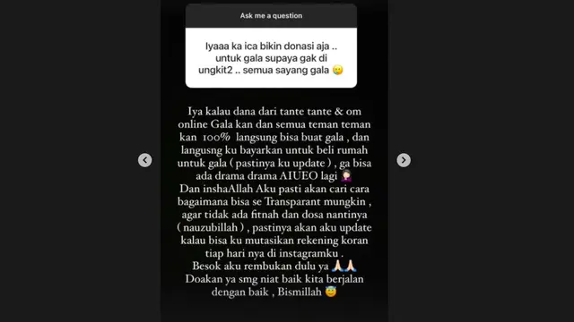 Sahabat Wujudkan Impian Vanessa Angel yang Ingin Beli Rumah untuk Gala Sky. (instagram.com/marissyaicha)