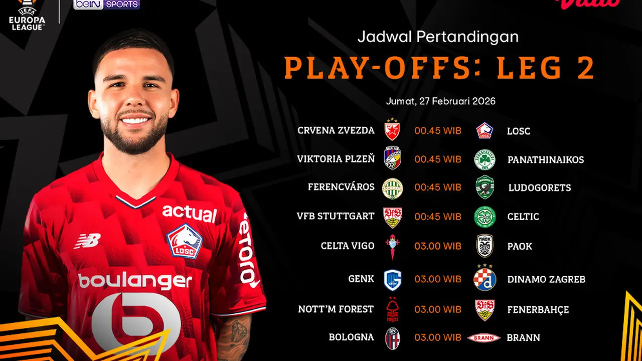 Jadwal Europa League Play-off Leg ke - 2 Europa League