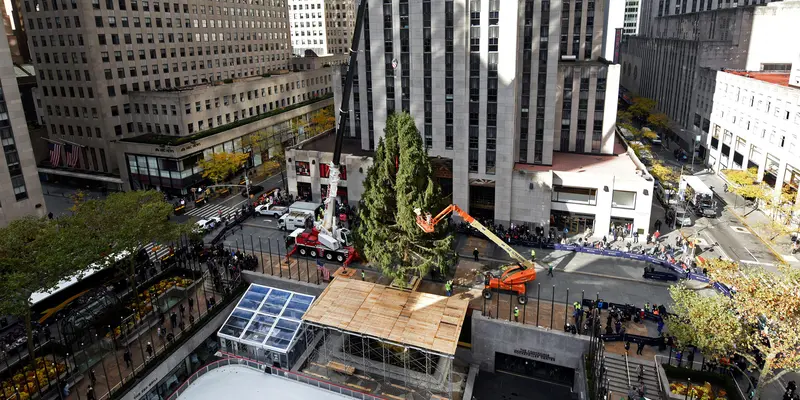 Pohon Natal di Rockefeller Center, New York