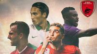 Pemain Naturalisasi di PSM Makassar: Ilija Spasojevic , Ezra Walian, Cristian Gonzales, Guy Junior (Bola.com/Adreanus Titus)