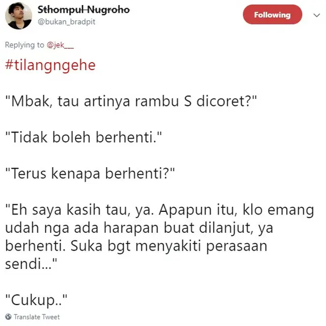 meme orang saat ditilang (foto: @bukan_bradpit)