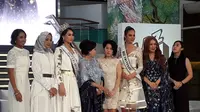 Miss Universe 2018 Catriona Gray menghadiri acara LazTalk with Miss Universe 2018 di Plaza Indonesia, Jakarta, Sabtu (9/3/2019) (Liputan6.com/Komarudin)