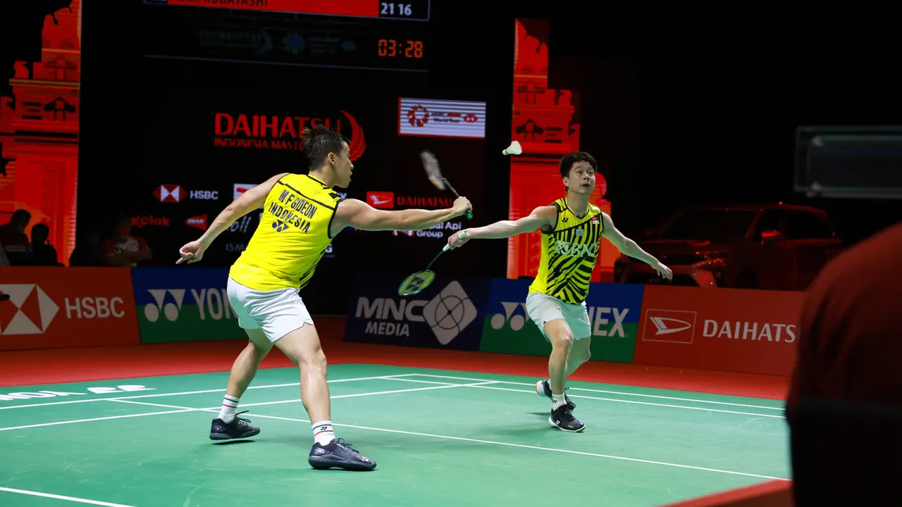 FOTO: Kevin / Marcus Gagal Juara di Indonesia Masters 2021