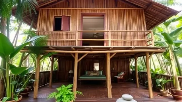 Rumah Bambu Panggung Tradisional