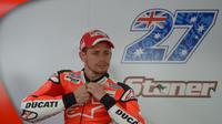 Casey Stoner menjadi pembalap penguji Ducati di Sirkuit Sepang (MOHD RASFAN / AFP)