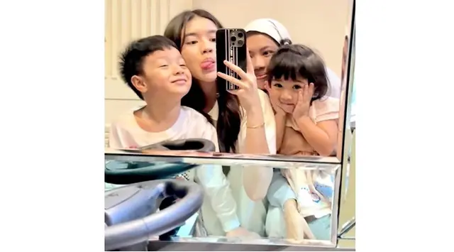 6 Potret kebersamaan dua putri Haldy Sabri dan anak Irish Bella, akrabnya bak saudara kandung