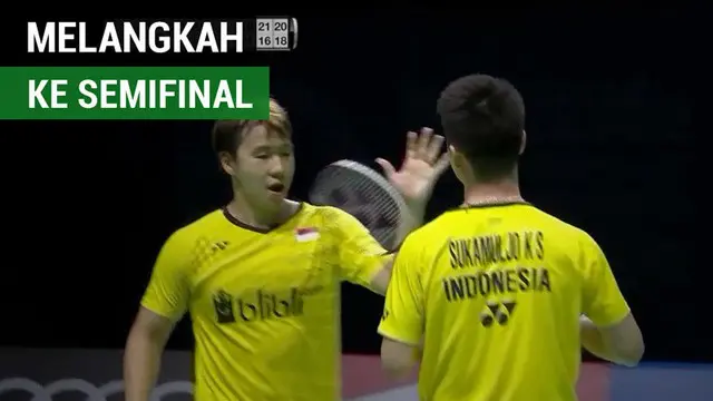 Berita video momen Kevin Sanjaya / Marcus Gideon ke semifinal BWF Super Series Final setelah mengalahkan pasangan China, Li Junhui/Liu Yuchen.