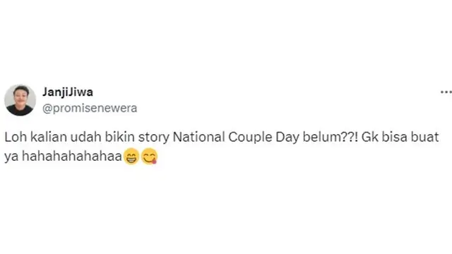 8 Curhatan Netizen Soal 'National Couple Day' Ini Bikin Si Jomblo Senyum Tipis