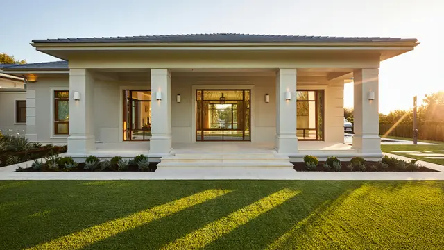 Contoh Rumah 1 Lantai Desain Klasik Modern (AI)