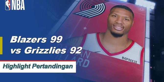 Cuplikan Hasil Pertandingan NBA : Blazers 99 vs Grizzlies 92