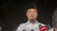 Ahmad Dhani usai dipanggil Prabowo di Kertanegara (Liputan6.com/Ady Anugrahadi).