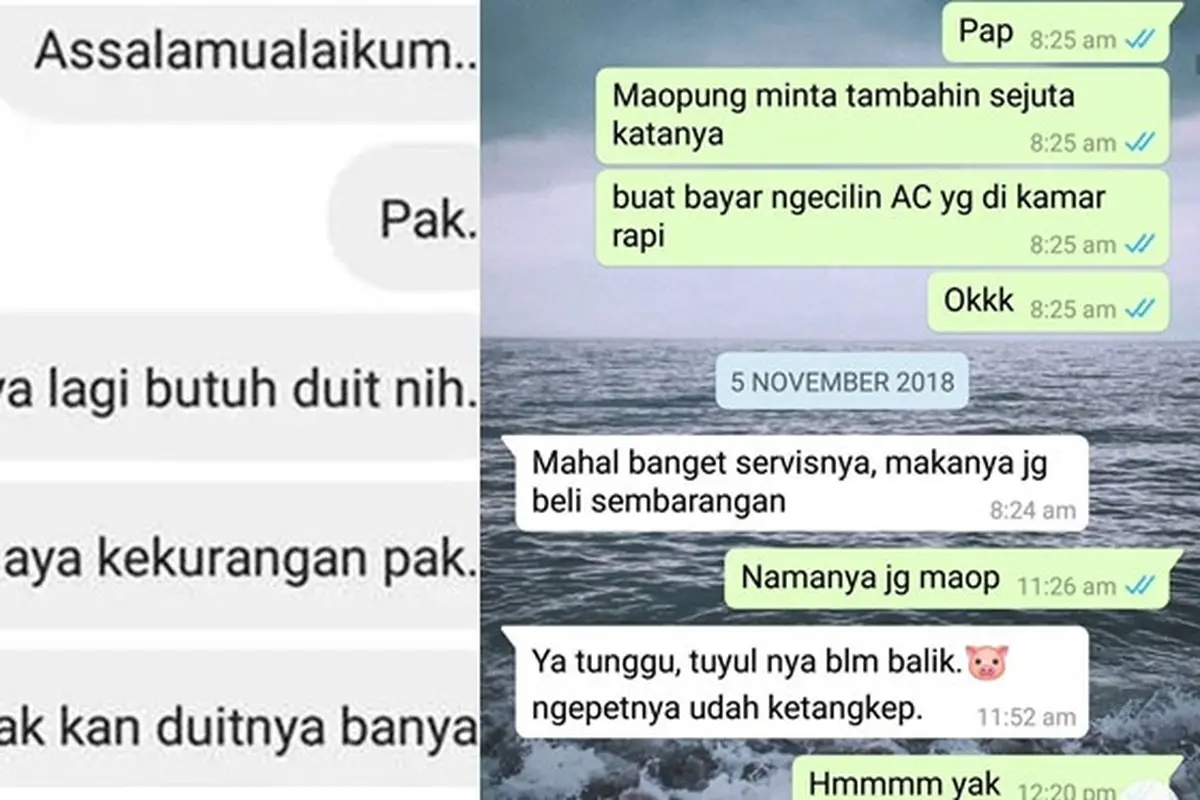 6 Chat Anak Rayu Bapak Minta Uang Ini Bikin Senyum