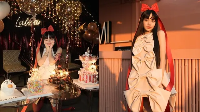 Gaya Lisa BLACKPINK Saat Rayakan Ulang Tahun di Thailand, Berbalut Outfit Serba Pita