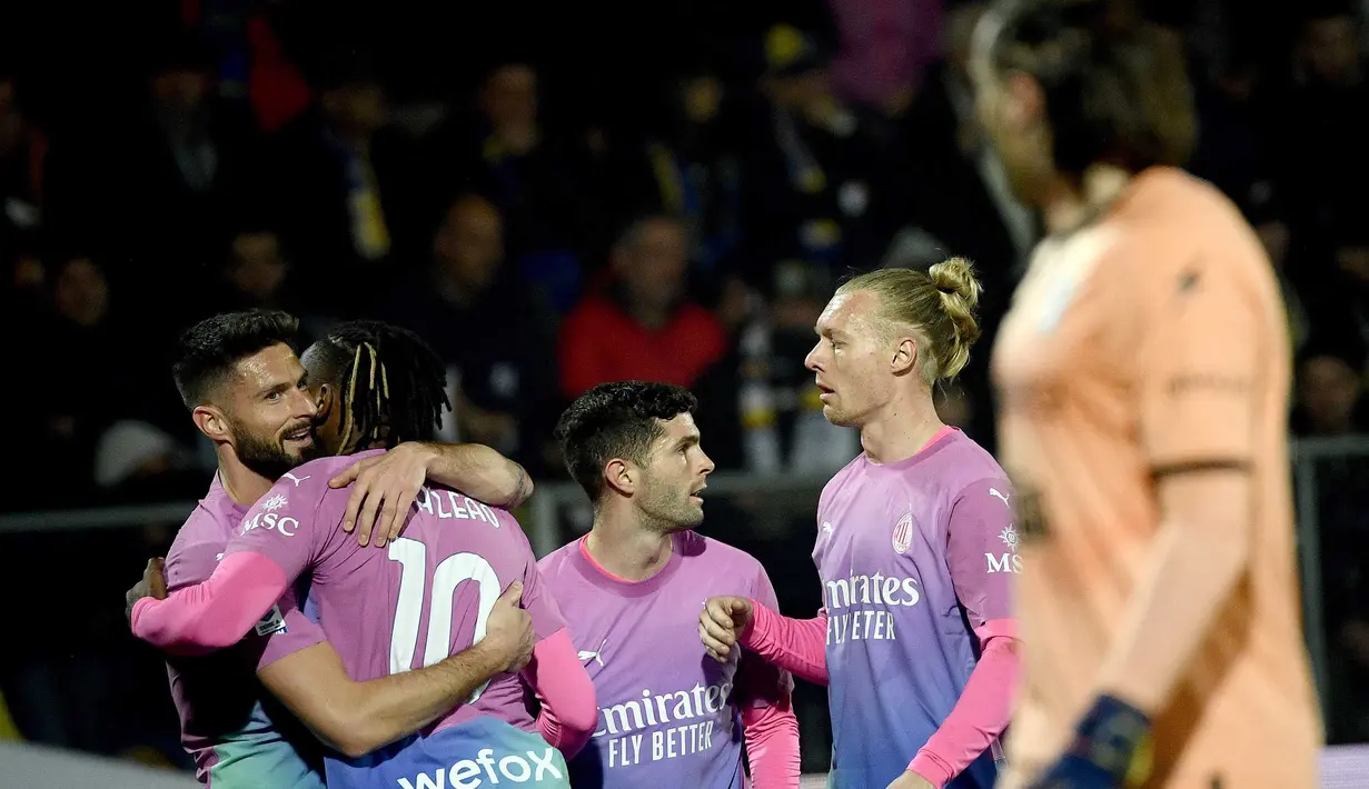 Sementara, Frosinone masih terpuruk di urutan ke-14 dengan 23 poin. (Filippo MONTEFORTE/AFP)