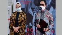 Direktur Utama Bio Farma Honesti Basyir menyampaikan Bio Farma pastikan kapasitas produksi vaksin COVID-19 bisa dikelola dengan baik saat memberikan keterangan pers di Istana Kepresidenan, Jakarta, Selasa (21/7/2020). (Dok Kementerian Sekretariat Negara)
