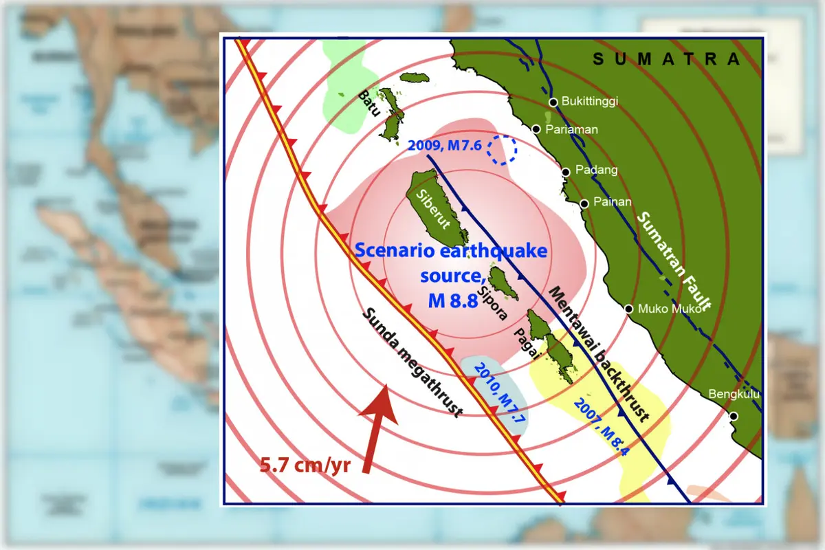 Skrenario gempa Mentawai