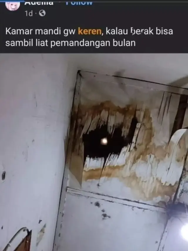 6 Potret Penampakan Atap Bocor Ini Bikin Elus Dada, Rumah Jadi Tidak Estetik