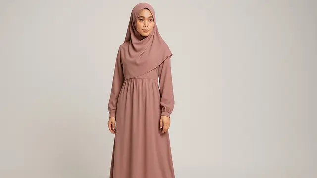 7 Gamis Ideal untuk Tinggi Badan 150–155 cm, Bikin Tampilan Lebih Proporsional dan Anggun