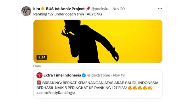 Timnas Indonesia Sempat Duduki Peringkat 127, 6 Cuitan Fans NCT 127 Ini Kocak
